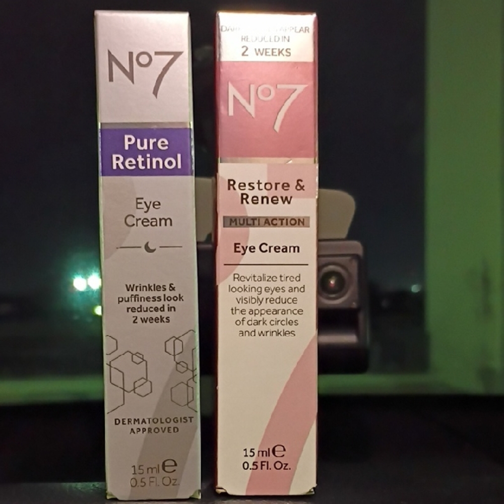 No7 Eye Cream Set - Pure Retinol and Restore & Renew